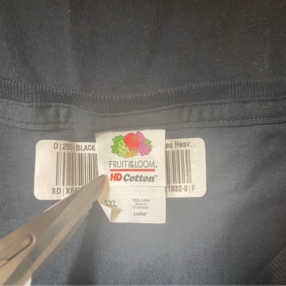 Vintage 1960 Fruit Of The Loom Women’s T-Shirt Black Size 3XL - Picture 6 of 7